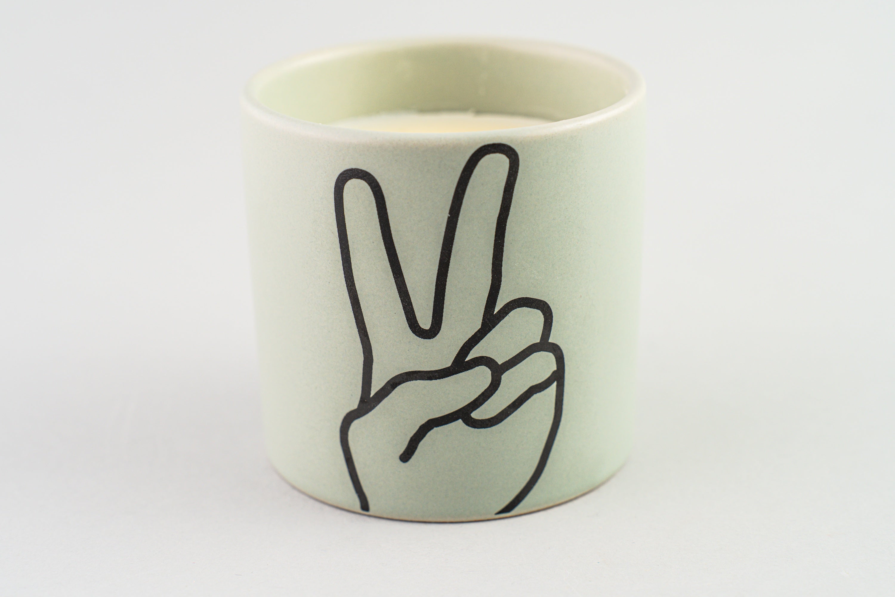 Impressions Ceramic Candle 5.75 oz./163g - Mint- Peace - Lavender & Thyme