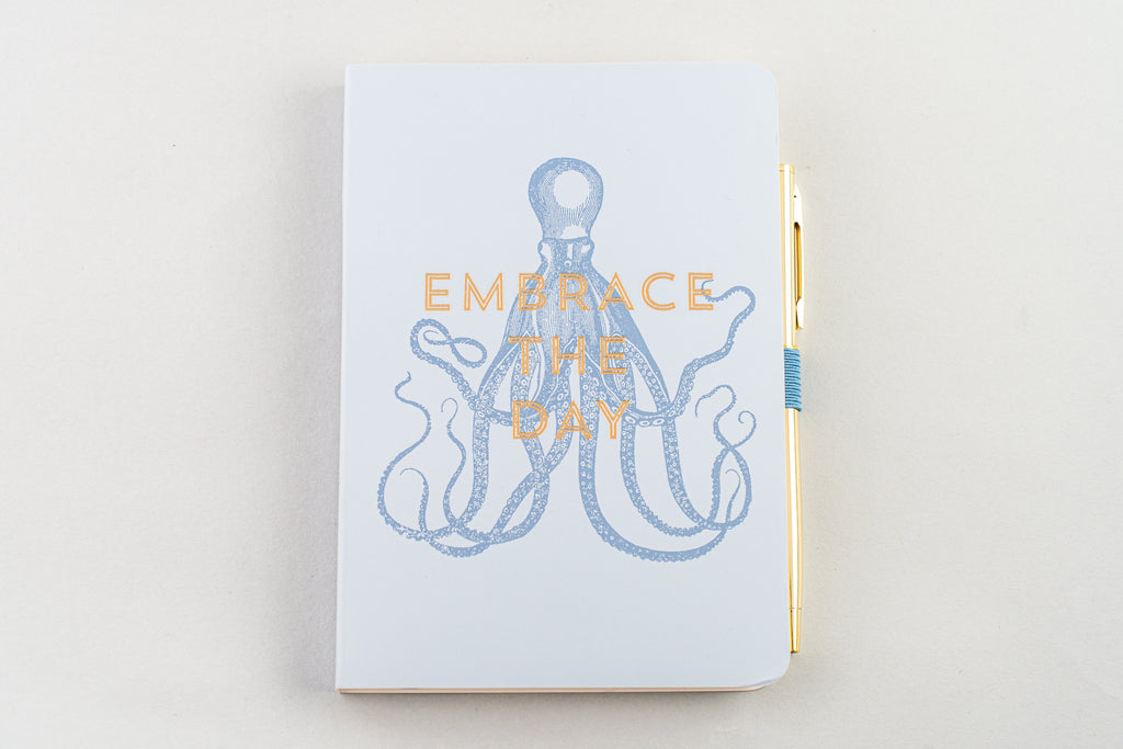 Vintage Sass Notebook with Pen - Embrace The Day