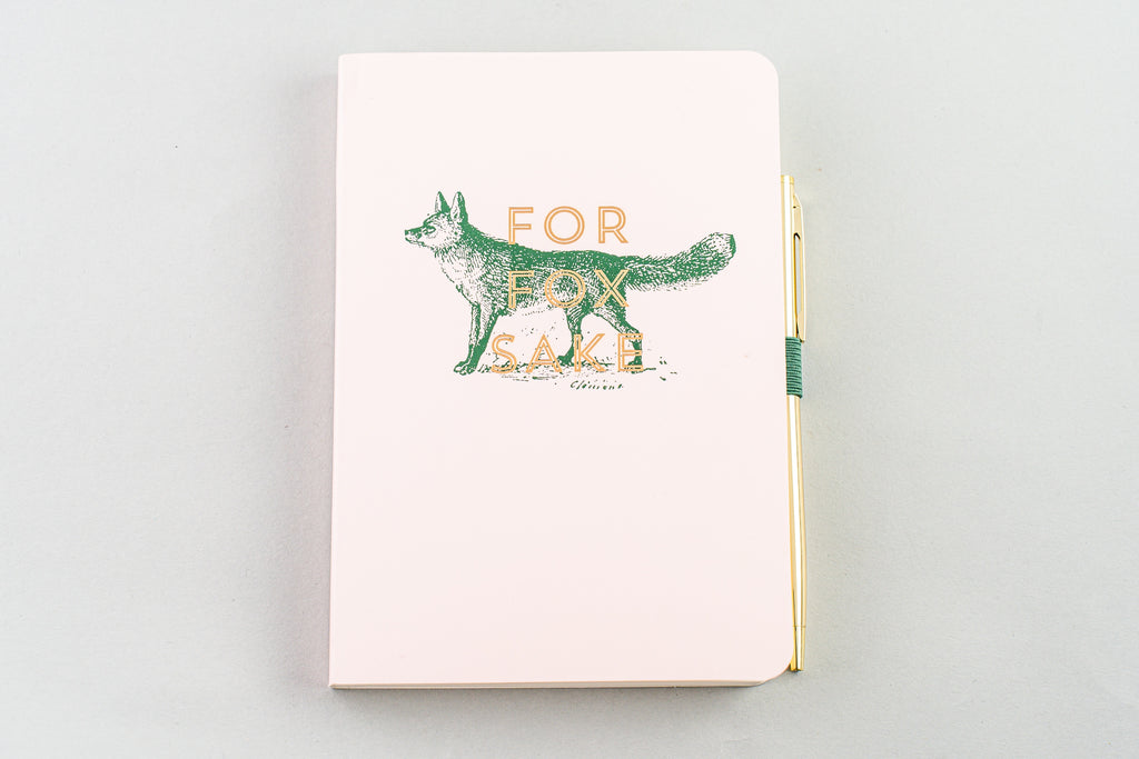 Vintage Sass Notebook with Pen - For Fox Sake
