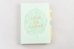 Vintage Sass Notebook with Pen - Leaf Me Alone
