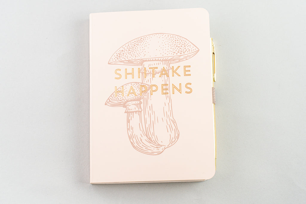 Vintage  Sass  Notebook  with  Pen  -  Shiitake Happens