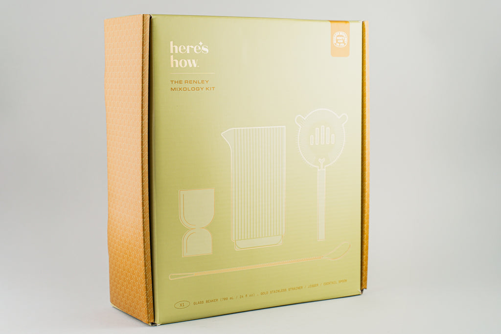 The Renley Bar Tool Set - Jigger, Strainer, Spoon, and Beaker