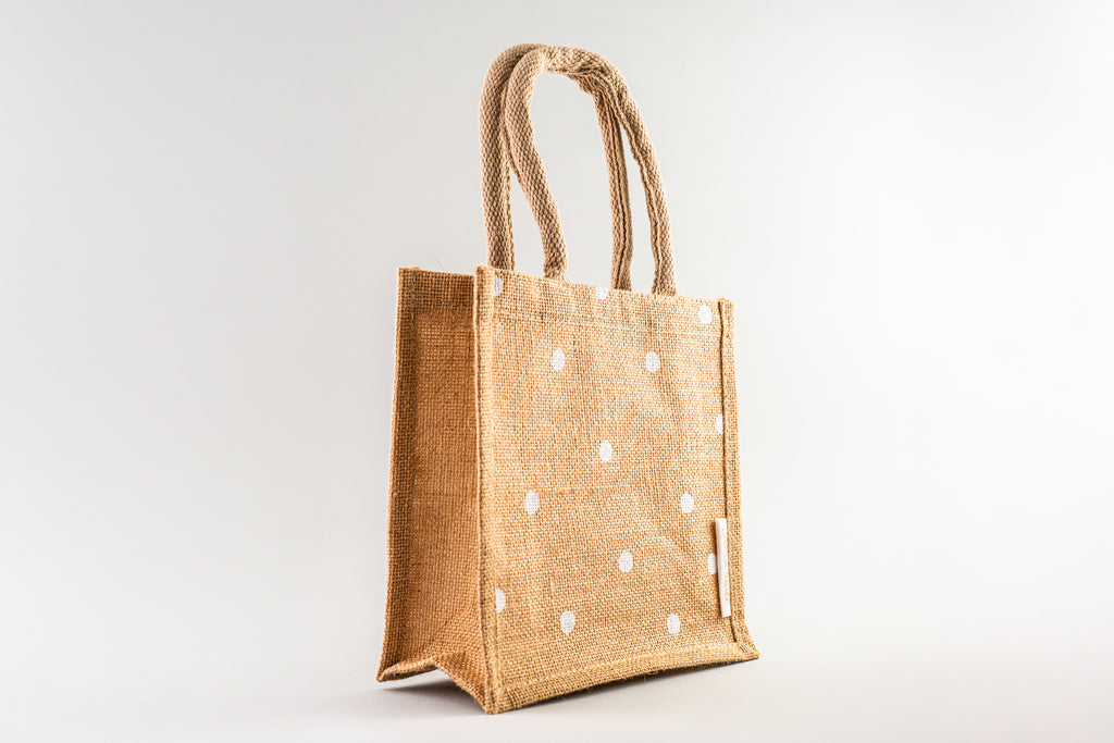 Mini Jute Shopper Dots