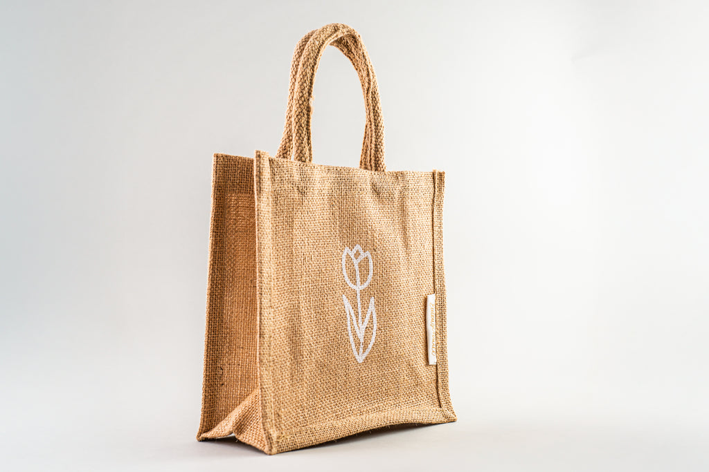 Mini Jute Shopper Tulip & Bunny