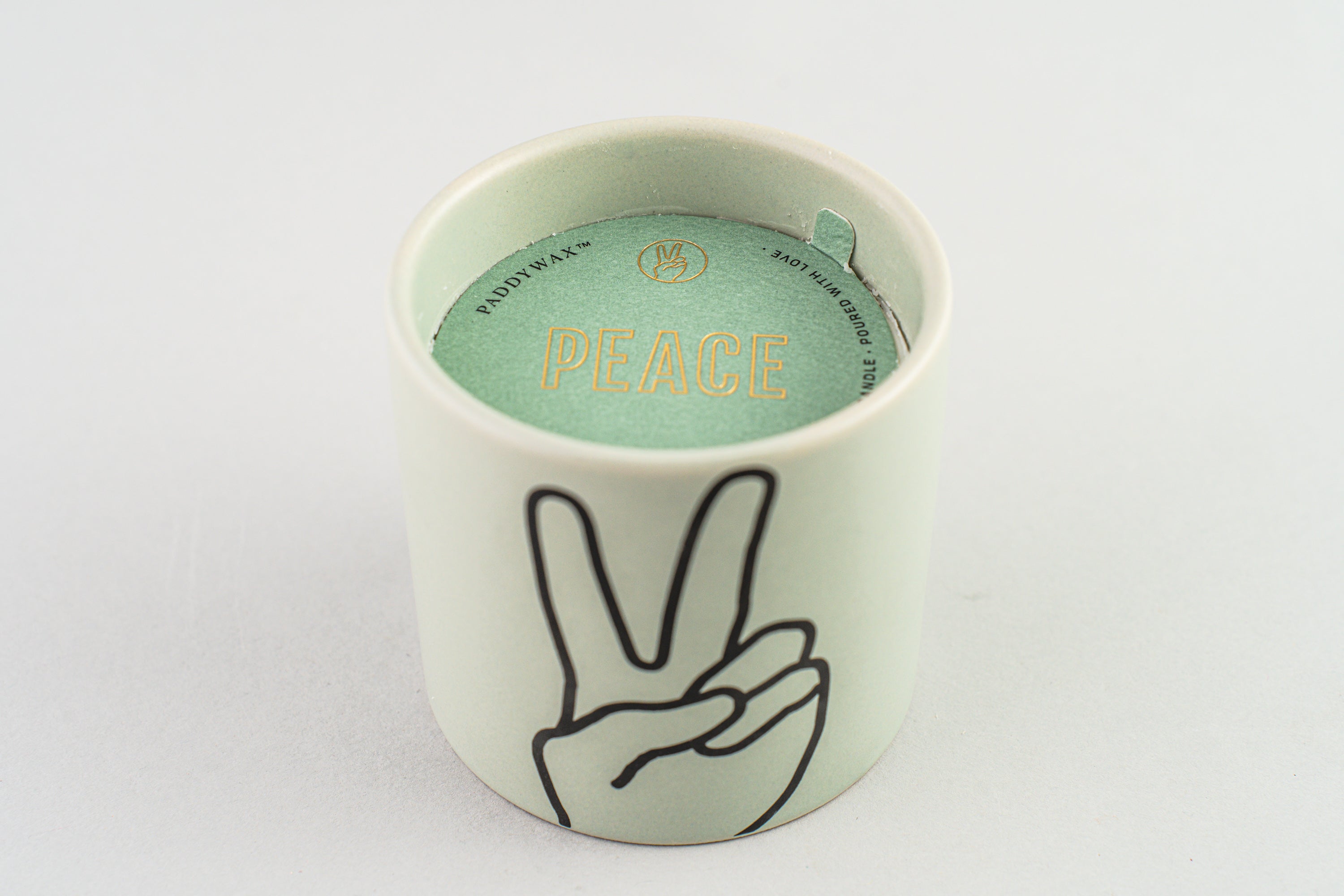 Impressions Ceramic Candle 5.75 oz./163g - Mint- Peace - Lavender & Thyme