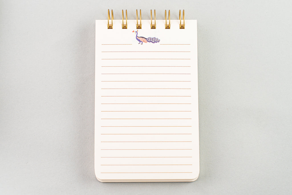 A Dopo Peacock Twin Wire Notepad