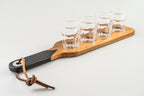 Serving Paddle & Shot Glasses