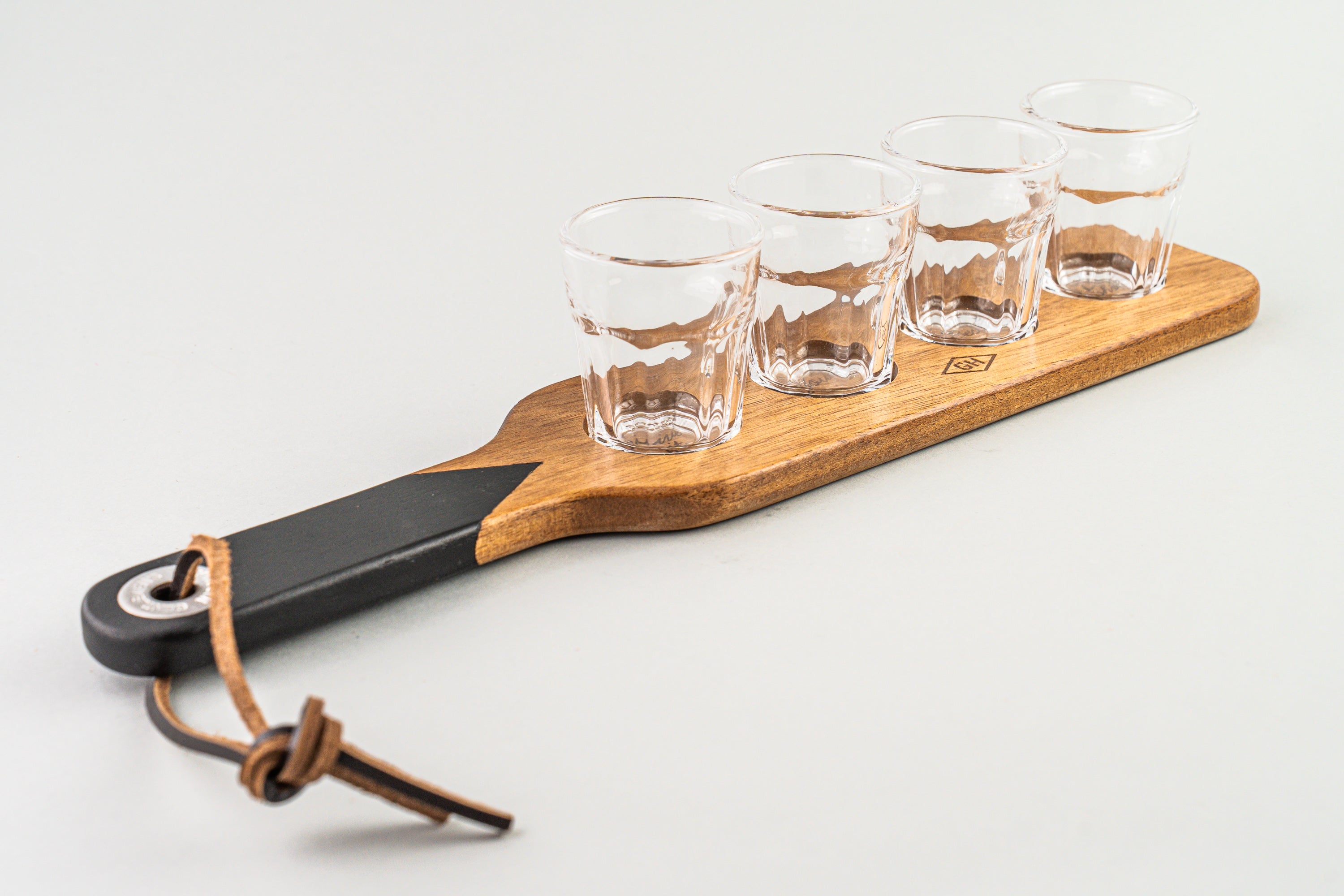 Serving Paddle & Shot Glasses