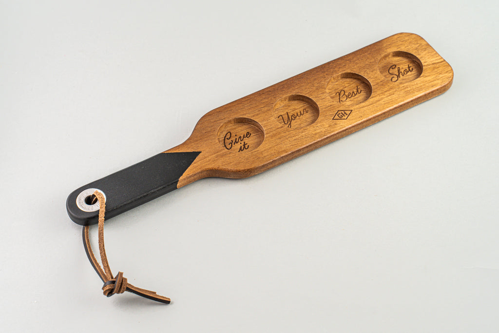 Serving Paddle & Shot Glasses