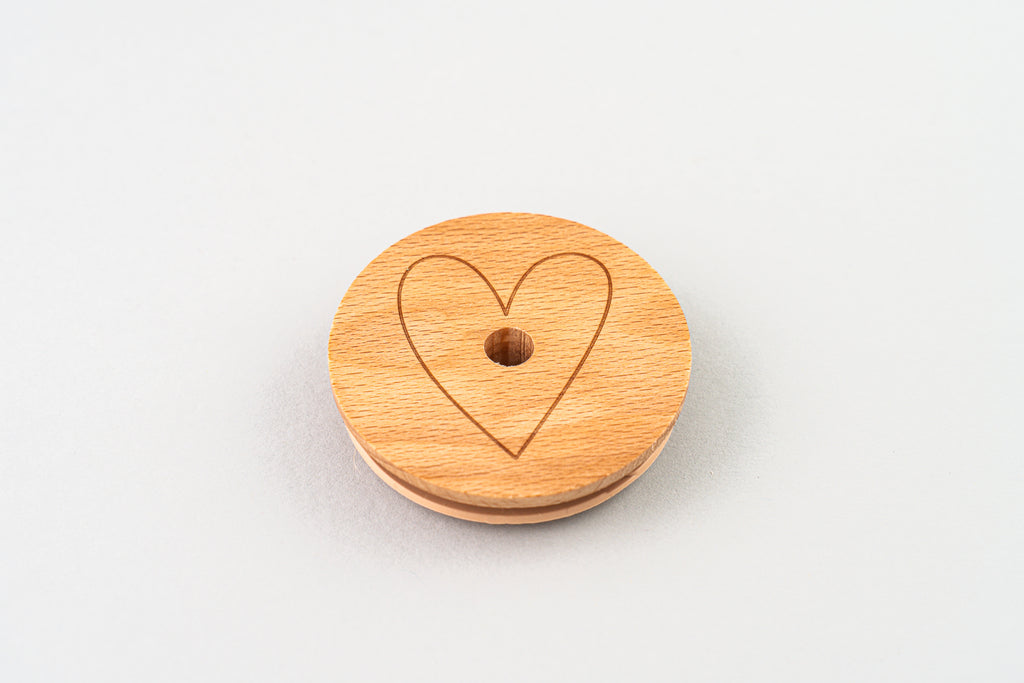 Heart Lid for Tall Drinking Glass