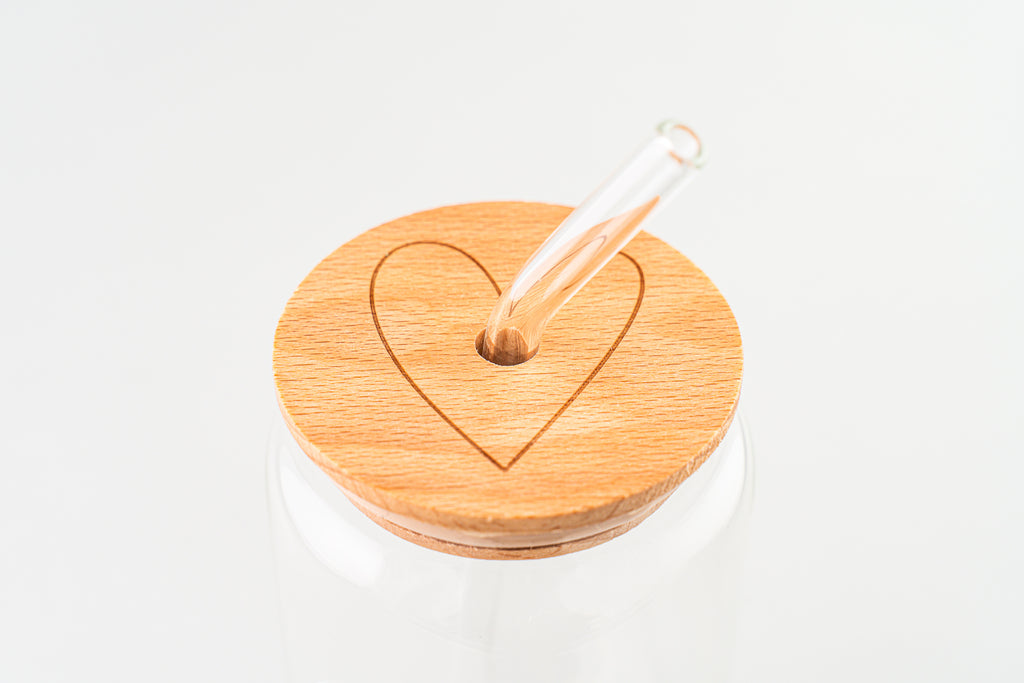Heart Lid for Tall Drinking Glass