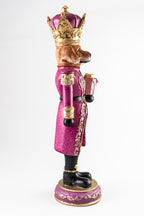 Xmas Pink Resin Dog Nutcracker