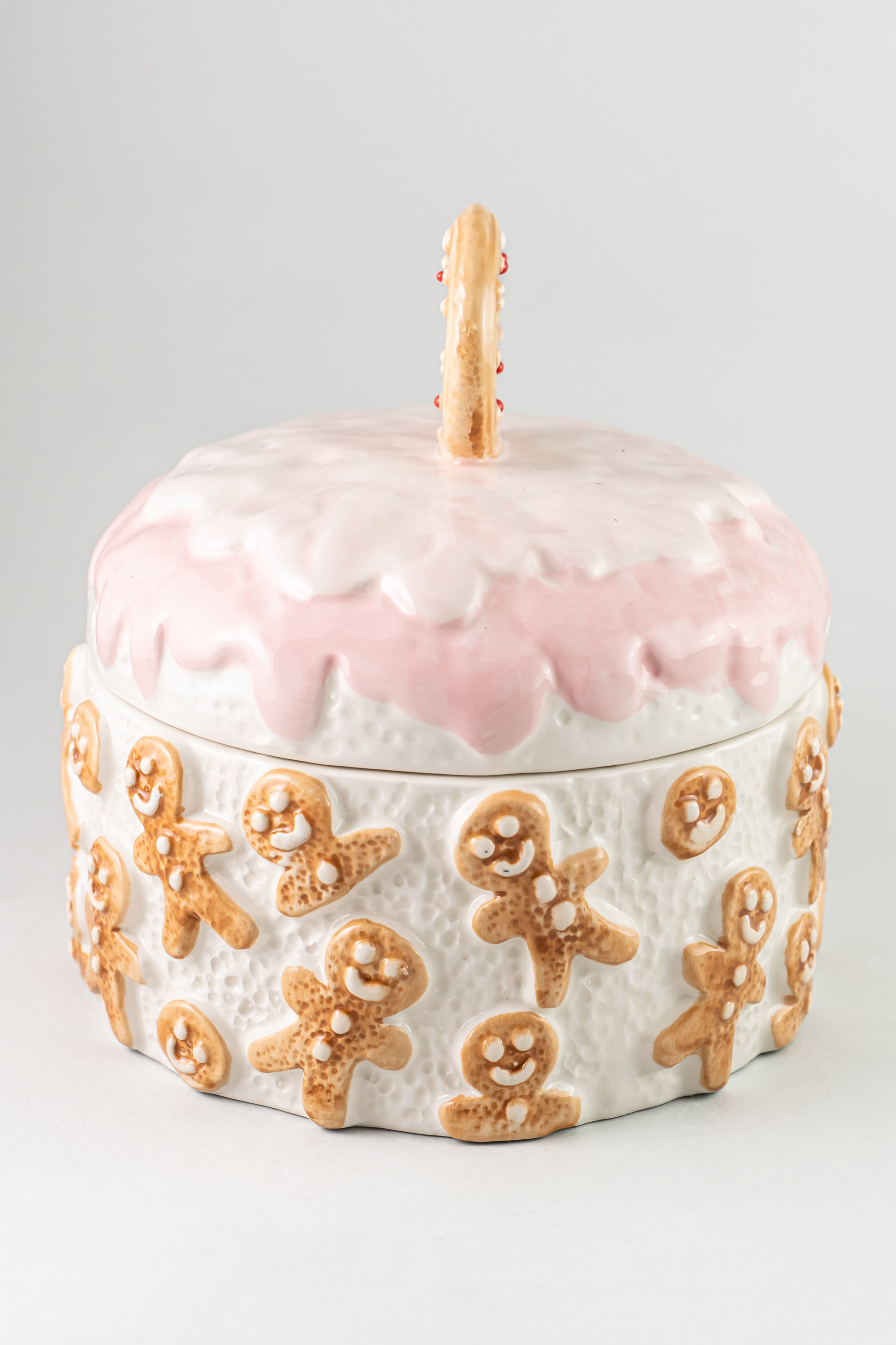 Gingerbread Ceramic Cookie Jar With Lid