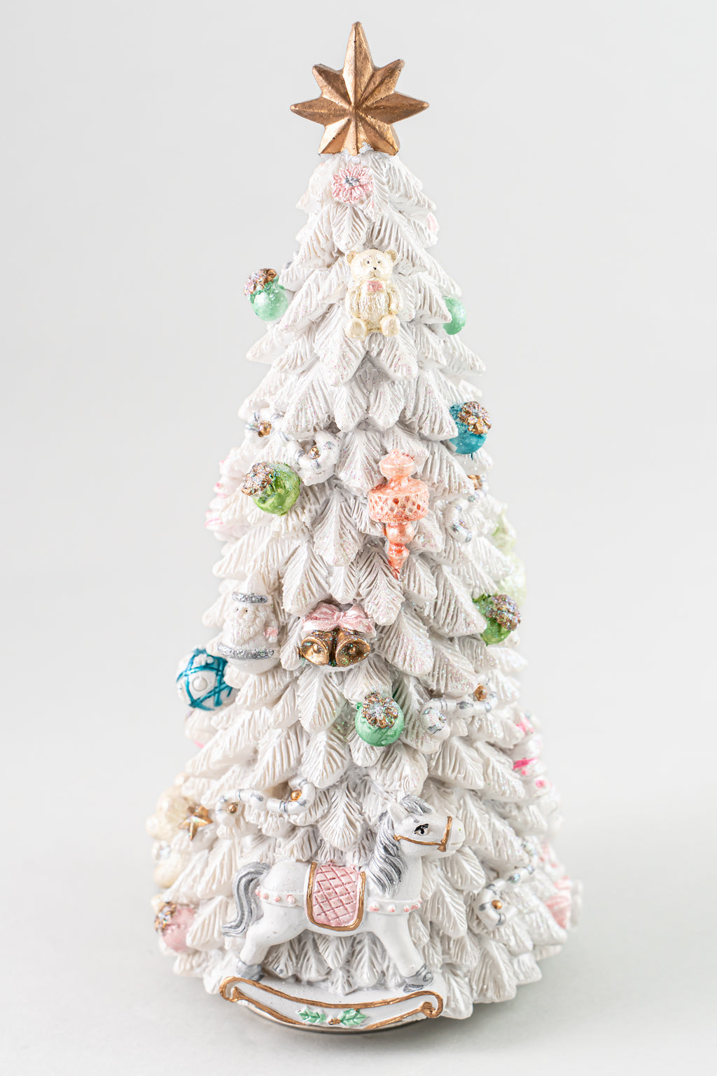 Xmas Snowy Resin Winding Tree With Music & Movement