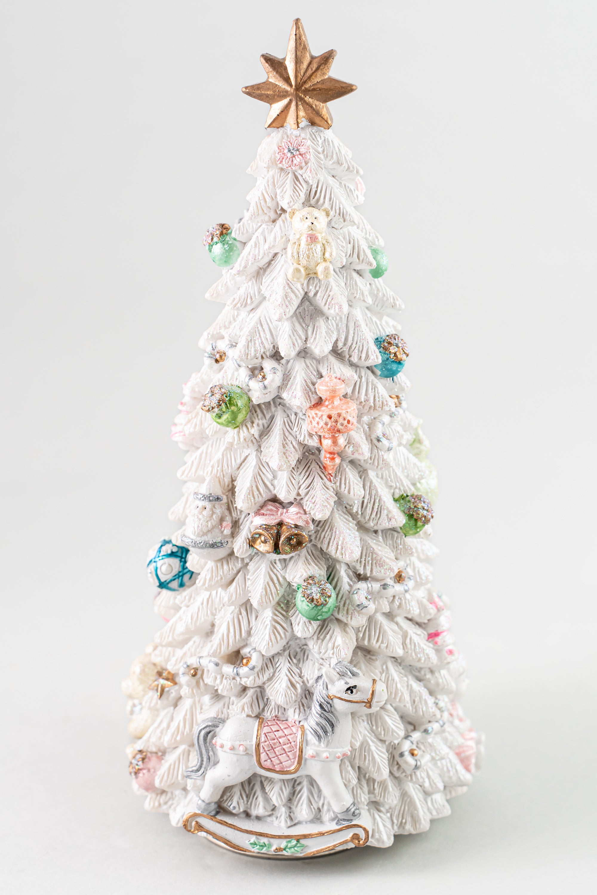 Xmas Snowy Resin Winding Tree With Music & Movement