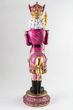 Xmas Pink Resin Nutcracket Riding A Horse