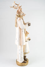 Xmas White Resin Deer Family Choir