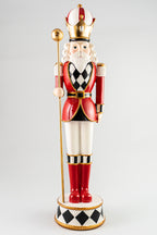 Red Resin Soldier With Pole .