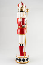 Red Resin Soldier With Pole .