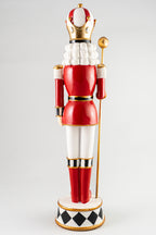 Red Resin Soldier With Pole .