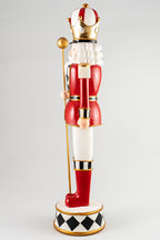 Red Resin Soldier With Pole .