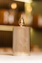 Xmas Glass Amber Luster Color Led Candle