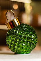 Xmas Green Glass Bauble With Led Light