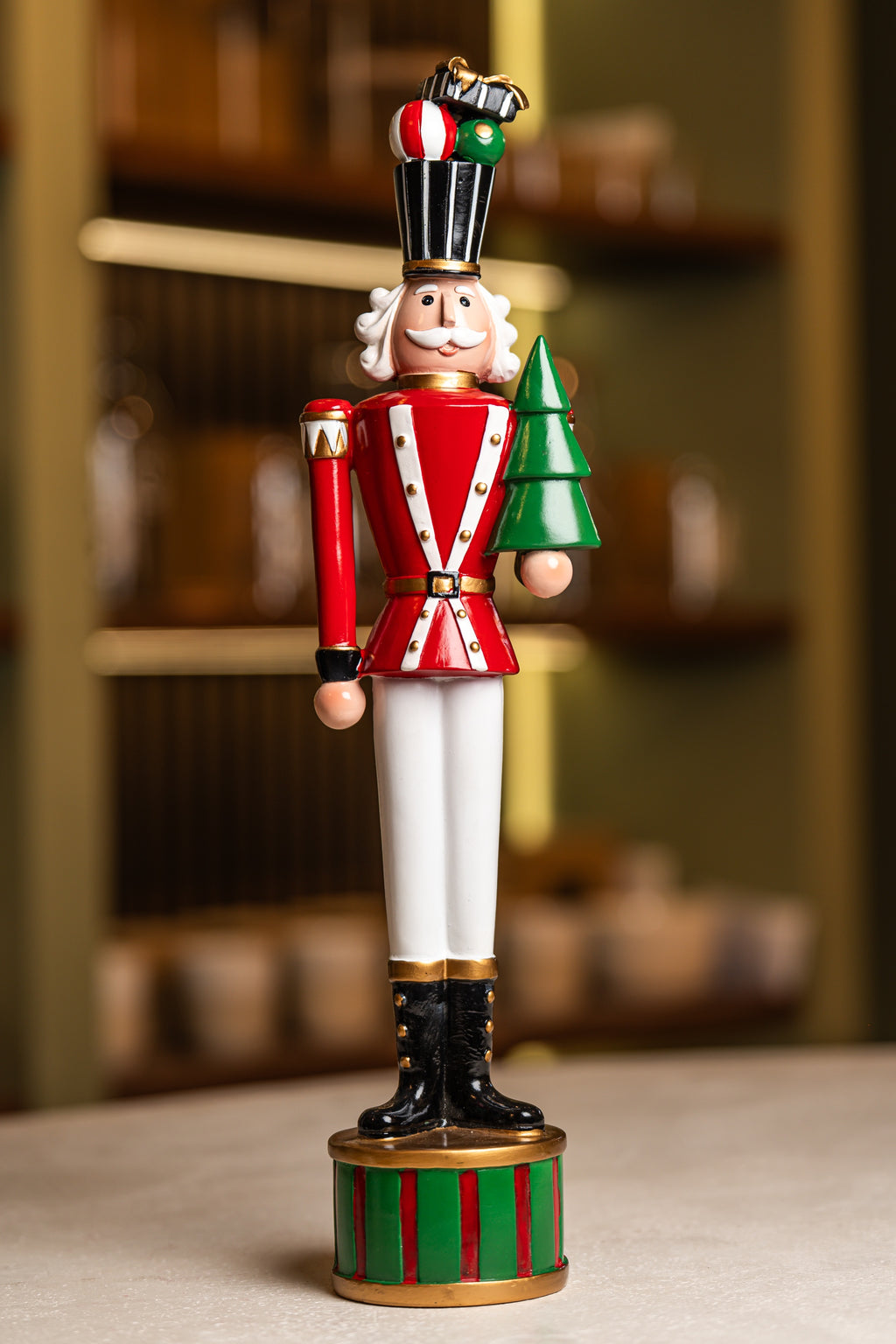 Red White Resin Soldier