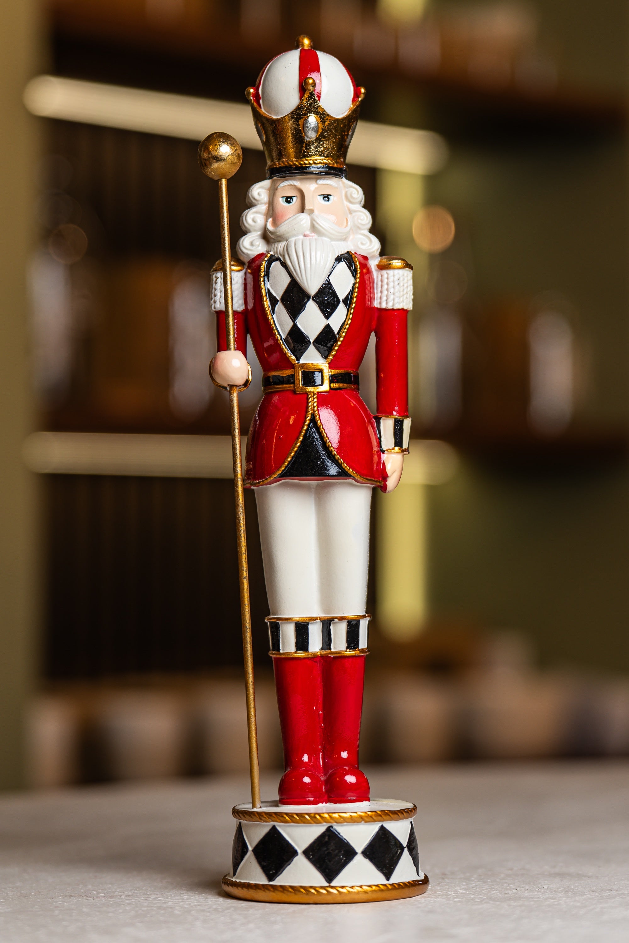 Red Resin Soldier With Pole .
