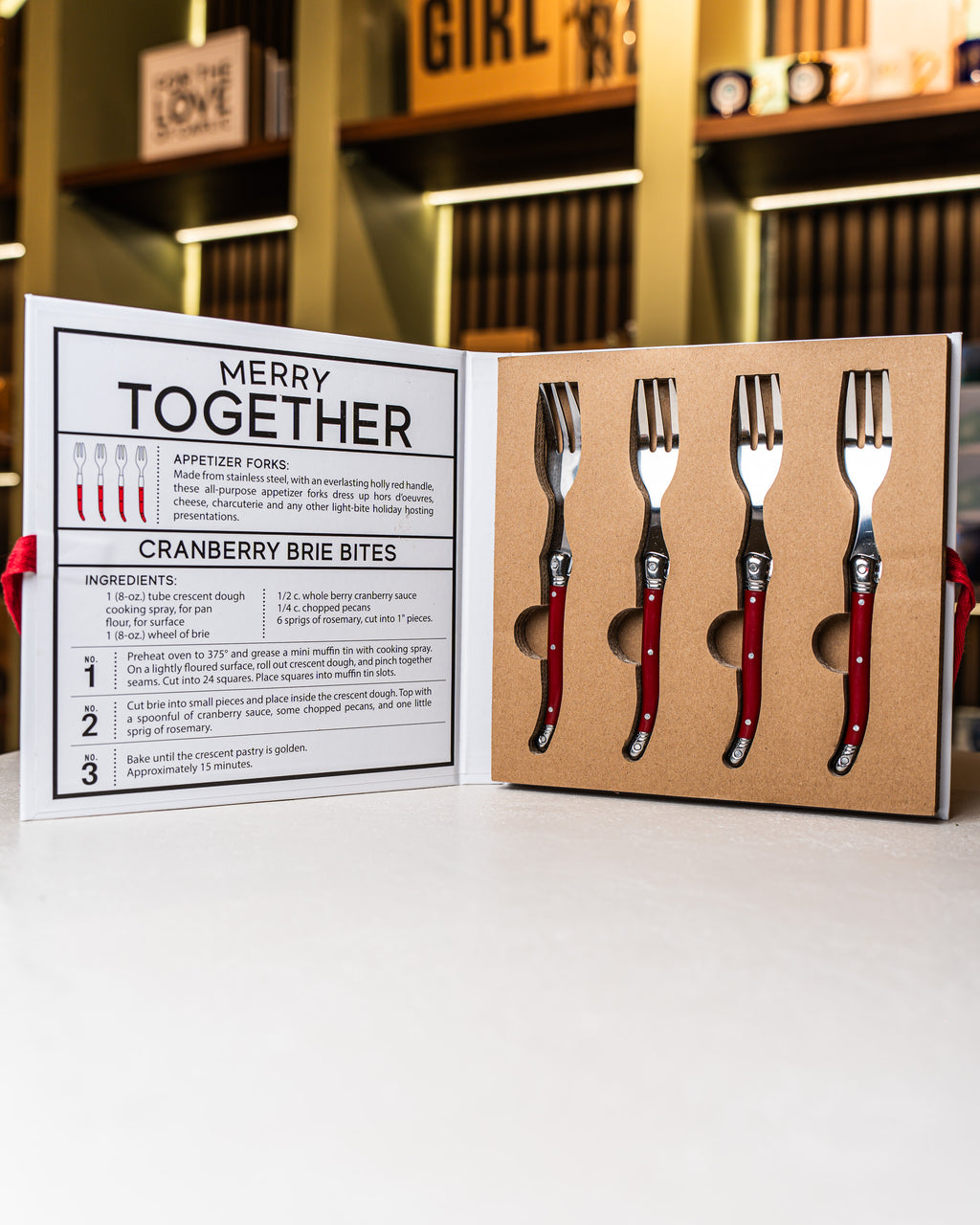 Santa Barbara Festive Red Charcuterie Forks