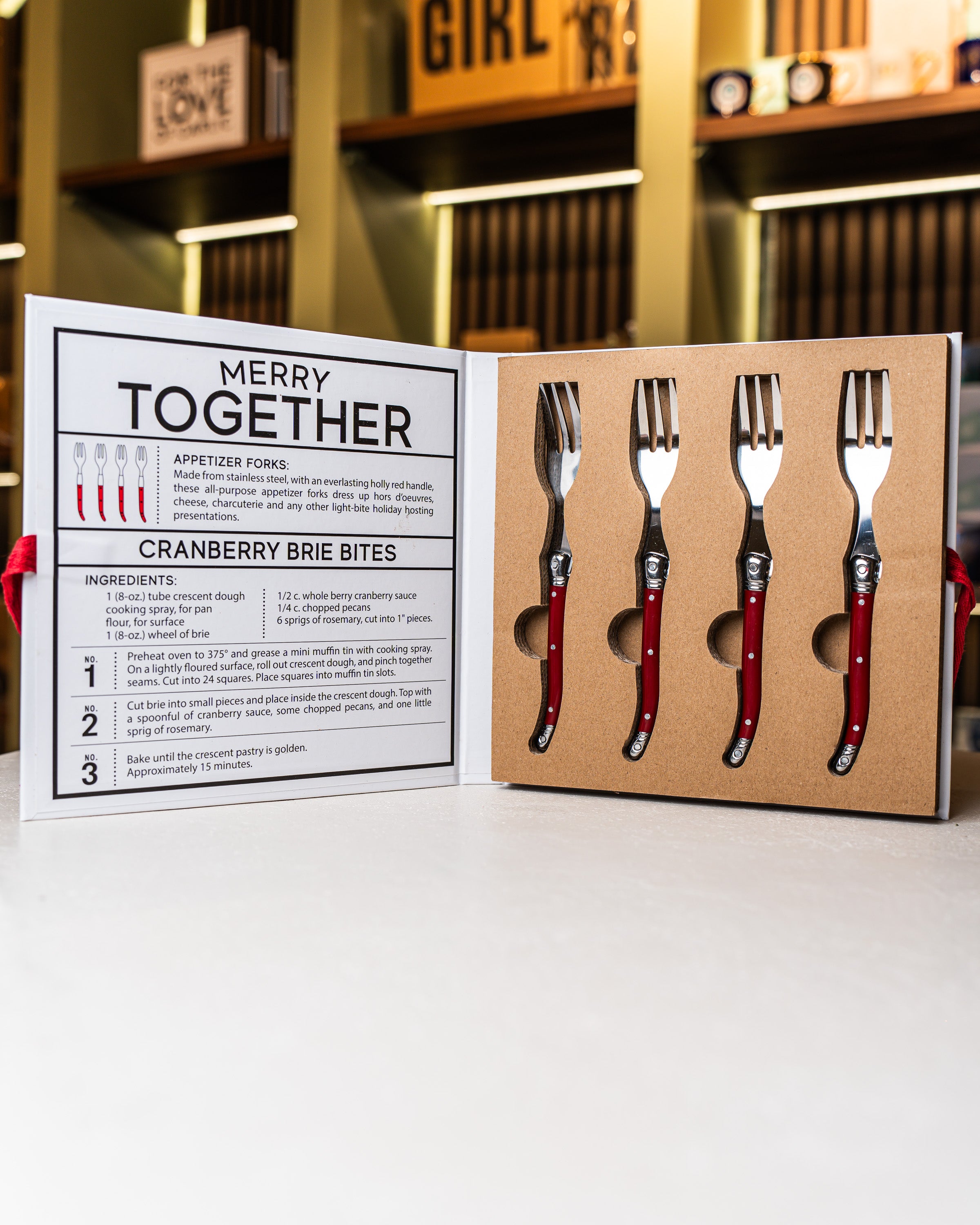 Santa Barbara Festive Red Charcuterie Forks