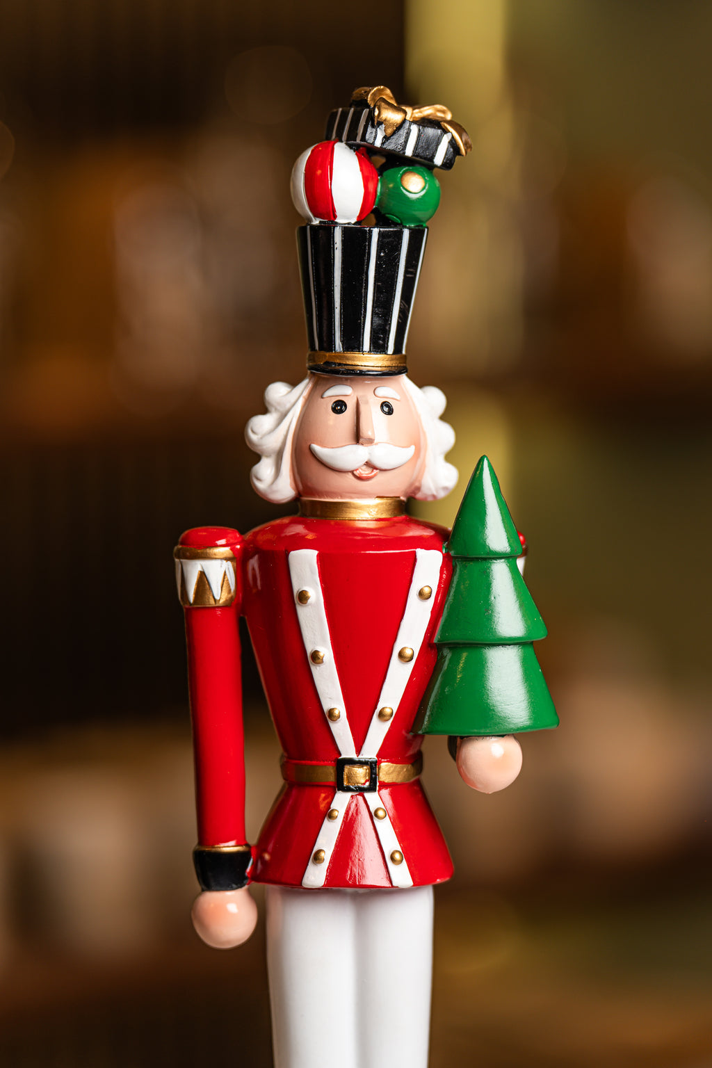 Red White Resin Soldier