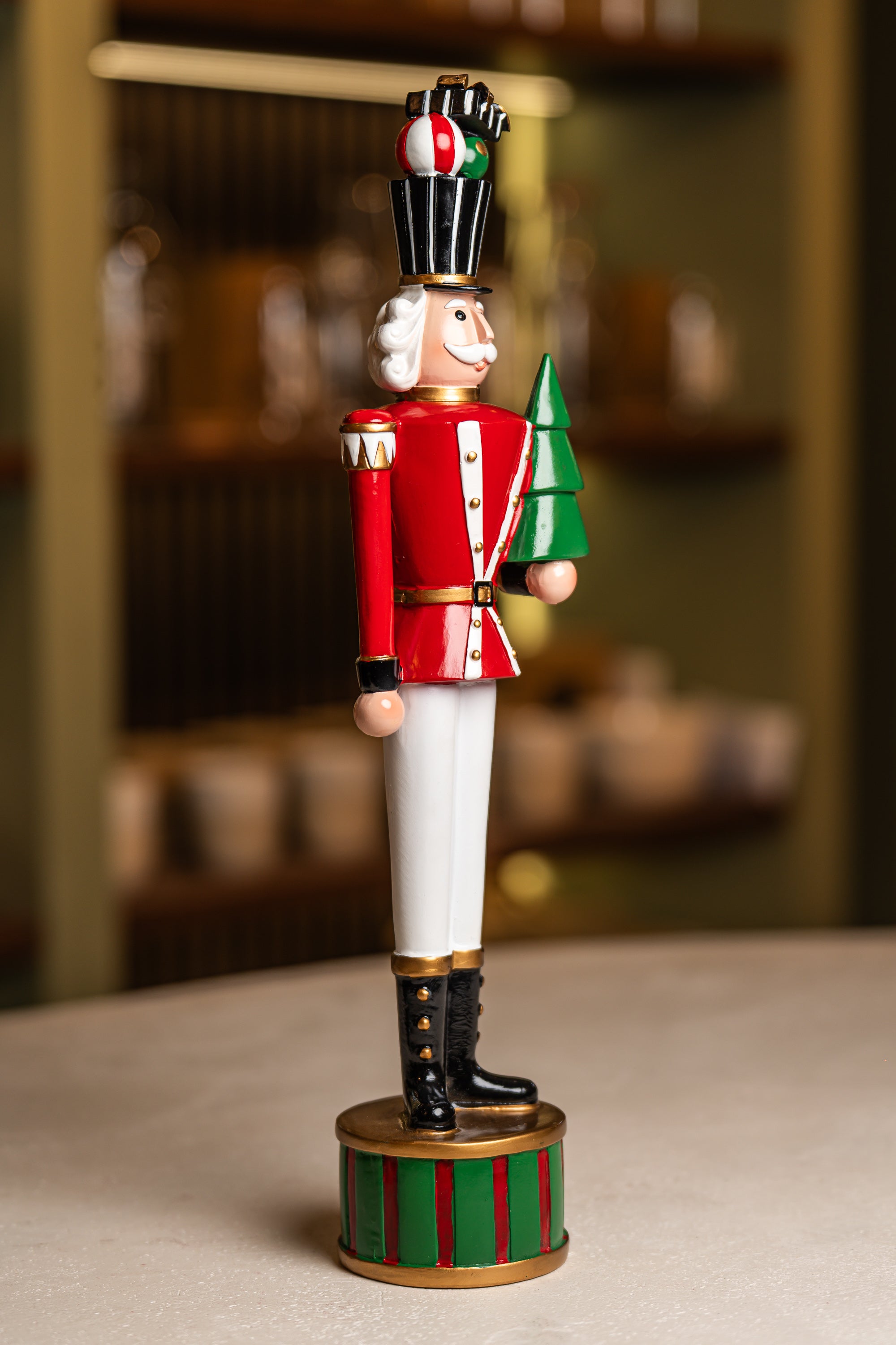 Red White Resin Soldier