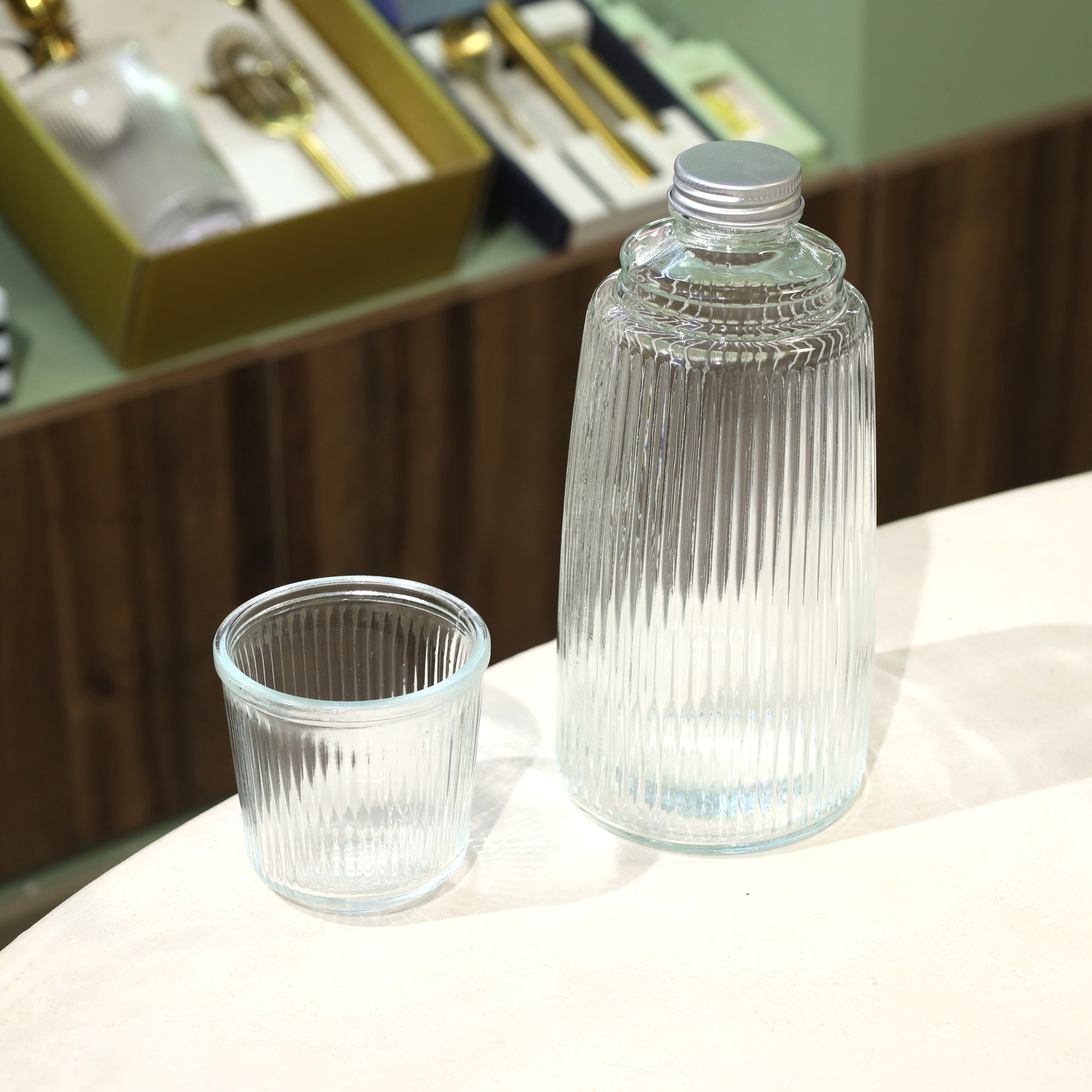 Transparent Water bottle and cup