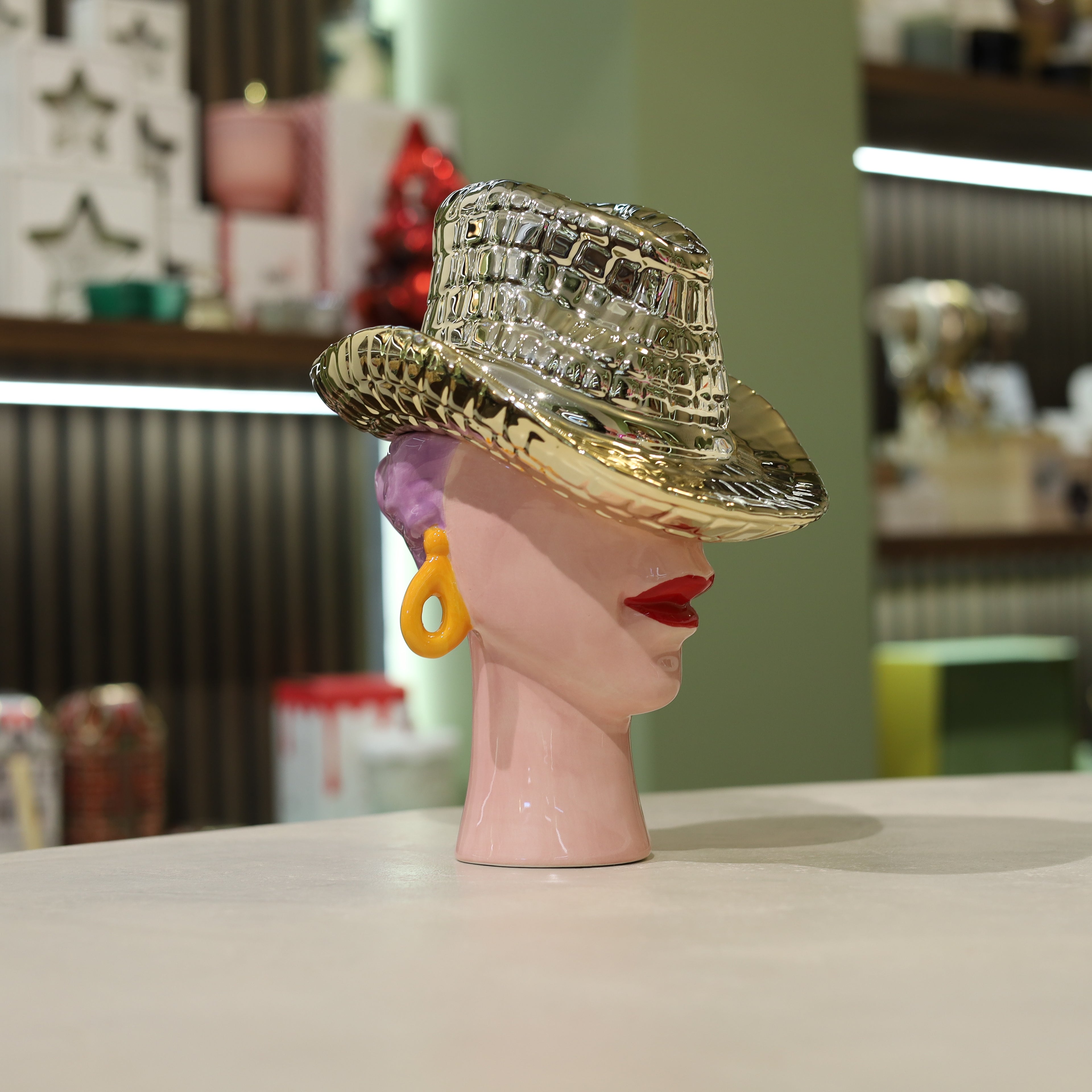 Cowboy Woman Vase