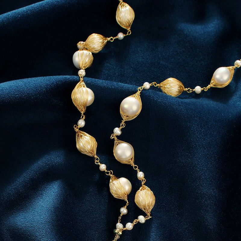 Ophelia Gold & Pearl Necklace