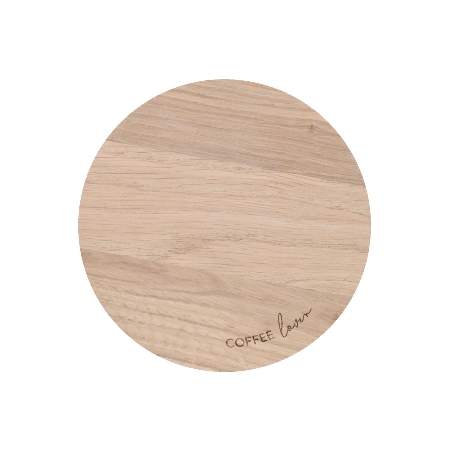 Oak Coaster Coffee Lover