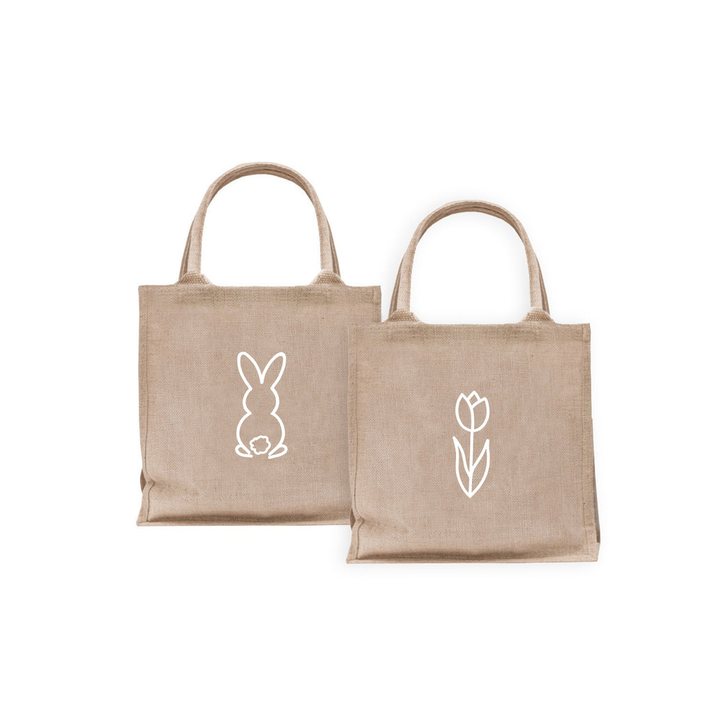 Mini Jute Shopper Tulip & Bunny